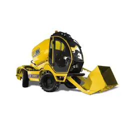 Self-loading concrete mixers